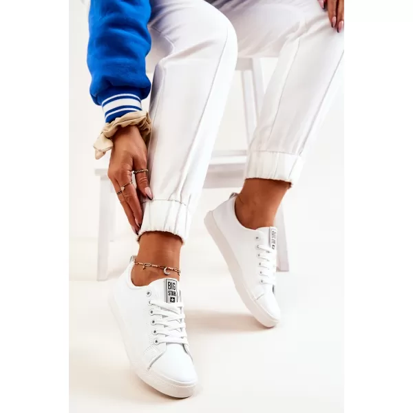  Damen-Ledersneaker BIG STAR JJ274311 WEISS Big Star Shoes 