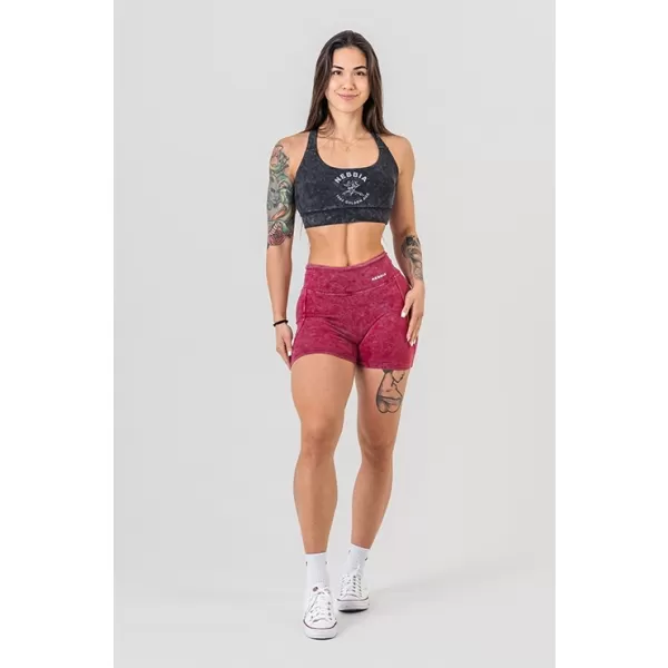  Gewaschener Sport-BH mit mittlerem Halt GOLDEN AGE 778 BLACK Nebbia 