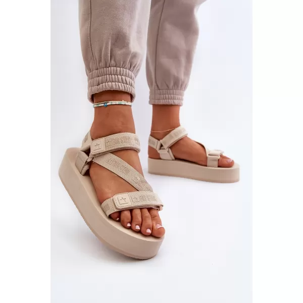  Damensandalen BIG STAR NN274A528 BEIGE Big Star Shoes 