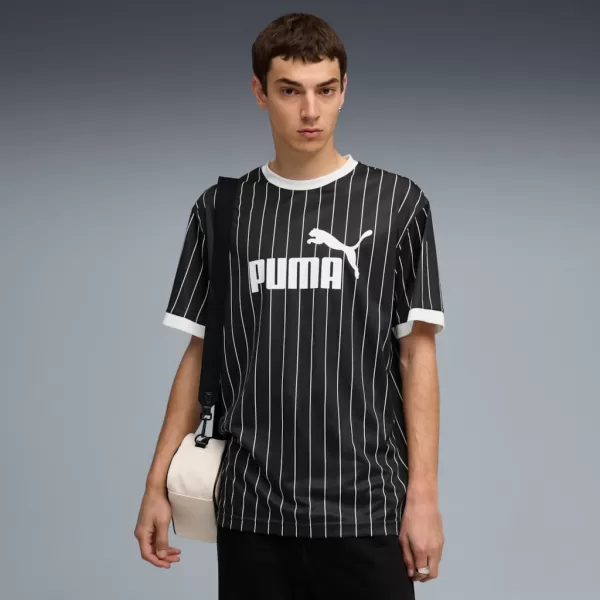  Herrentrikot PUMA ESS STRIPED JERSEY 688263-01 SCHWARZ 