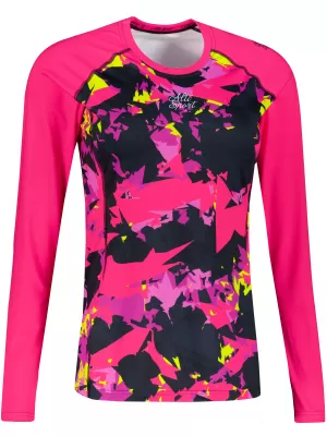 Frauen funktionales t -Shirt mit langen Ärmeln Premium ALTISPORT VOJ/ALW110TR03 PINK -BLACK