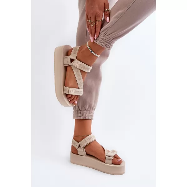  Damensandalen BIG STAR NN274A528 BEIGE Big Star Shoes 