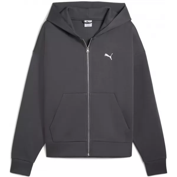 Herren -Sweatshirt PUMA WARDROBE ESS BOXY FULL-ZIP HOODIE DK 632066-44 GRAU 