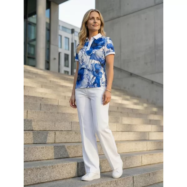  Frauenfunktional T -Shirt mit Premiumkragen ALTISPORT VOJ/ALW102TR05 MARINE/WEIß 