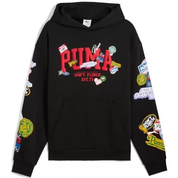  Herren -Sweatshirt PUMA HOOPERHOTLINE PULLOVER HOODIE 632827-02 SCHWARZ 