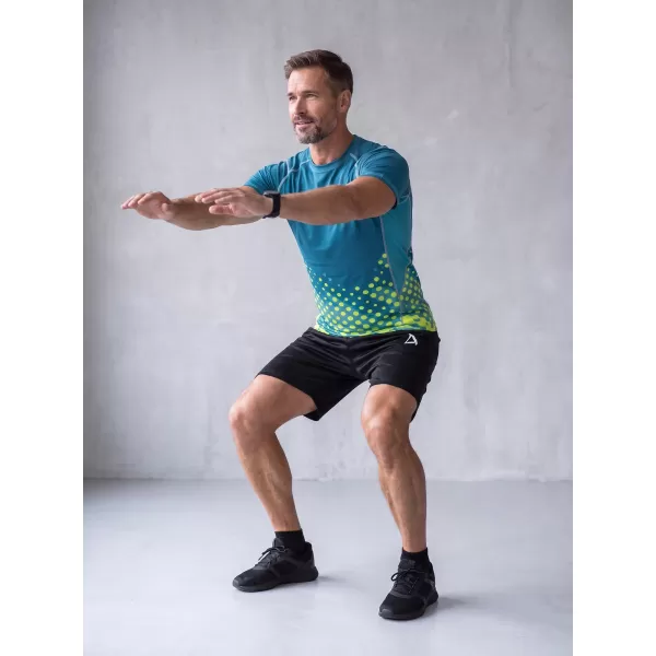  Funktionelle Kompression von Männern t -Shirt Premium ALTISPORT VOJ/ALM109TR04 EMERALD-FLUO 