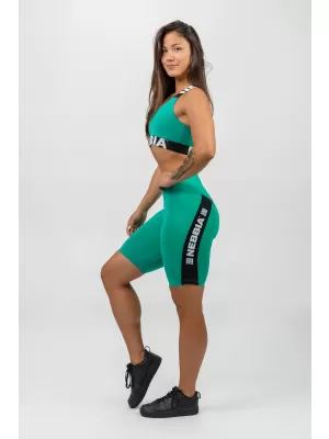 Radlerhose mit hoher Taille ICONIC 238 GREEN Nebbia