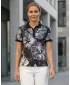 Frauenfunktional T -Shirt mit Premiumkragen ALTISPORT VOJ/ALW102TR05 SCHWARZ UND WEIß