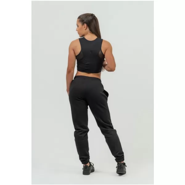  Damen-Crop-Top mit hohem Halt INTENSE Mesh 842 BLACK Nebbia 