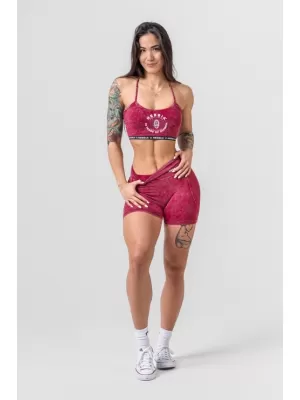 Gewaschene Leggings-Shorts mit hoher Taille HERITAGE 780 RED Nebbia
