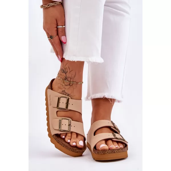  Damenhausschuhe BIG STAR LL274745 BEIGE Big Star Shoes 