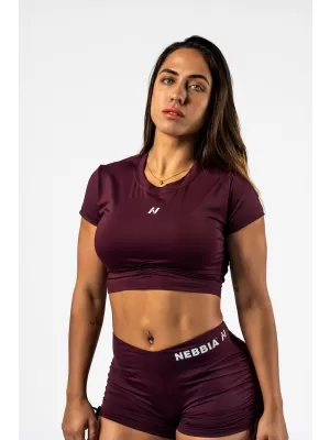 Crop-Top mit offenem Rücken STRONG BEAUTY 430 DARK RED Nebbia