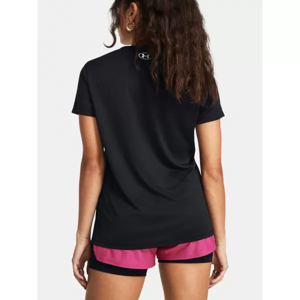  Damen-T-Shirt UNDER ARMOUR TECH SSV- SOLID 1384229-001 SCHWARZ 