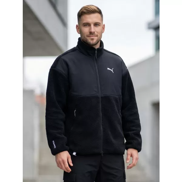  Herrenjacke PUMA TECH SOFT TECH RELAXED SHERPA JACKET 632104-01 SCHWARZ 