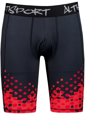 Männersport -Leggings über den Knien der Prämie ALTISPORT VOJ/ALM109LEG02 ROT/SCHWARZ