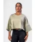 Übergroßes Crop-T-Shirt JUST FLOW 431 HELLGRÜN Nebbia