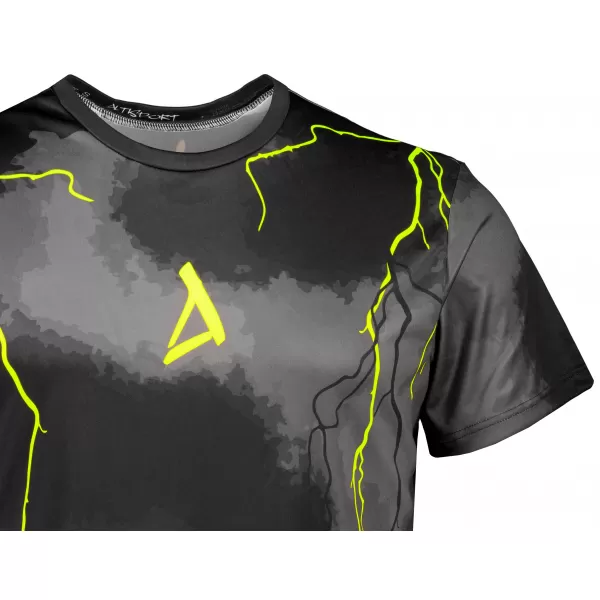  Männer funktionaler T -Shirt Premium ALTISPORT VOJ/ALM113TR01 SCHWARZFLUO GELB 
