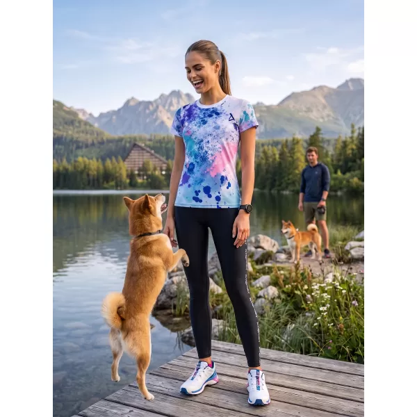  Hochwertiges Funktions-T-Shirt für Damen ALTISPORT VOJ/ALW055TR01 LILA/BLAU 