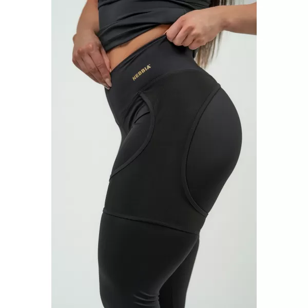  Damen-Sportleggings mit INTENSE Mesh 838 Gold BLACK/GOLD Nebbia 