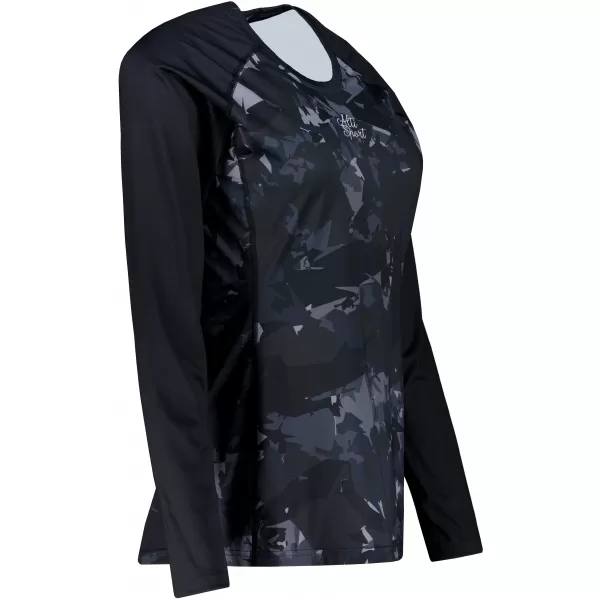  Frauen funktionales t -Shirt mit langen Ärmeln Premium ALTISPORT VOJ/ALW110TR03 SCHWARZ 