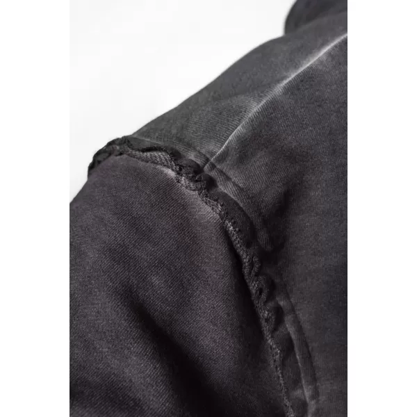  Ausgewaschenes Sweatshirt mit Reißverschluss GYM BRO 362 BLACK Nebbia 