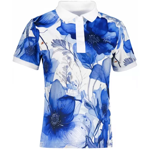  Frauenfunktional T -Shirt mit Premiumkragen ALTISPORT VOJ/ALW102TR05 MARINE/WEIß 