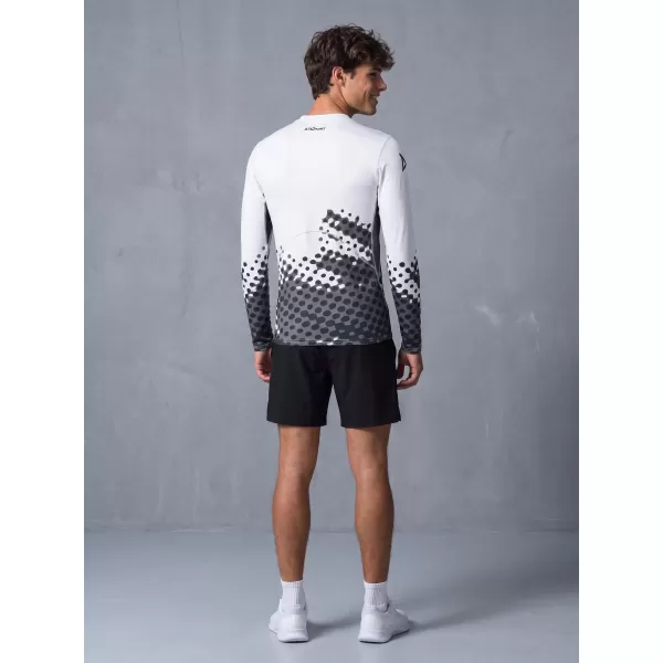  Funktionelle Kompression t -Shirt von Männern mit langarmiger Prämie ALTISPORT VOJ/ALM109TR03 WEIß 