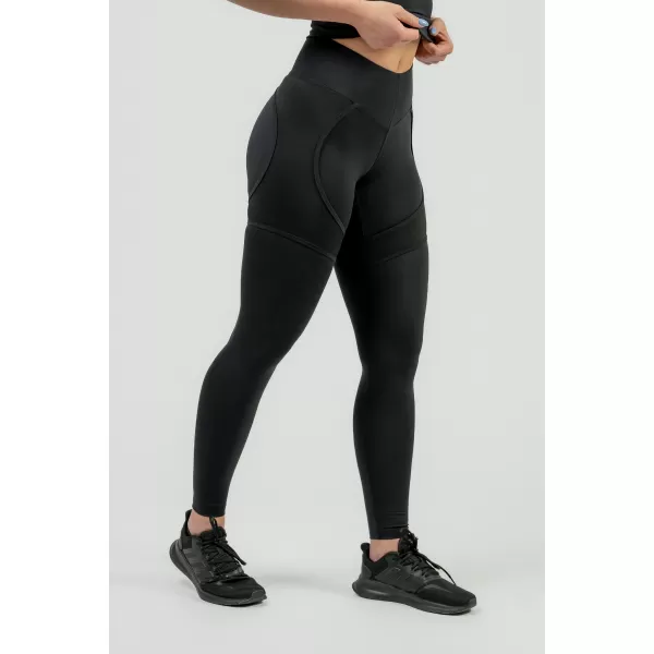  Damen-Sportleggings mit INTENSE Mesh 838 BLACK Nebbia 