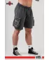 Gewaschene, lockere Cargo-Shorts LEGACY 787 BLACK Nebbia