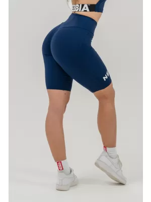 SNATCHED 614 DUNKELBLAU Nebbia 9-Zoll-Leggings mit hoher Taille