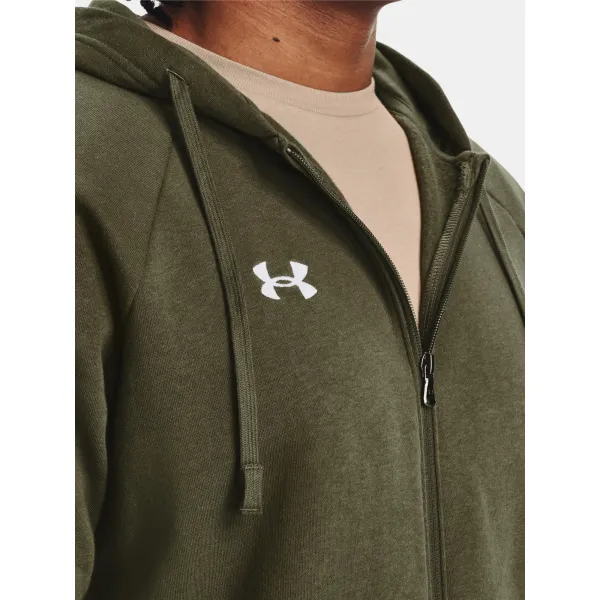  Herren-Sweatshirt UNDER ARMOUR RIVAL FLEECE FZ HOODIE 1379767-390 GRÜN 