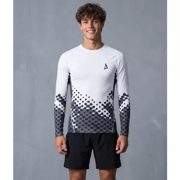  Funktionelle Kompression t -Shirt von Männern mit langarmiger Prämie ALTISPORT VOJ/ALM109TR03 WEIß 