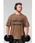 Ausgewaschenes, übergroßes T-Shirt HERITAGE 355 HELLBRAUN Nebbia
