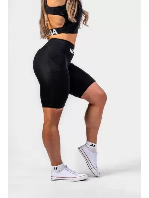 GYM THERAPY 628 SCHWARZ Nebbia 10 Zoll Radhose mit hoher Taille