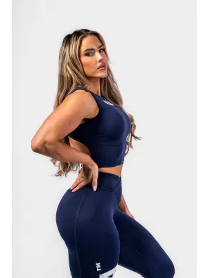 Crop-Top-Tanktop GYM THERAPY 618 DUNKELBLAU Nebbia