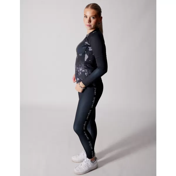  Frauen funktionales t -Shirt mit langen Ärmeln Premium ALTISPORT VOJ/ALW110TR03 SCHWARZ 