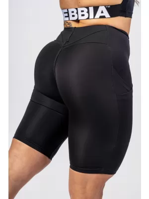GYM THERAPY 628 SCHWARZ Nebbia 10 Zoll Radhose mit hoher Taille