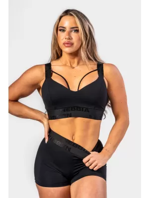 Damen-Sport-BH mit Verstärkung INTENSE Iconic 844 BLACK Nebbia