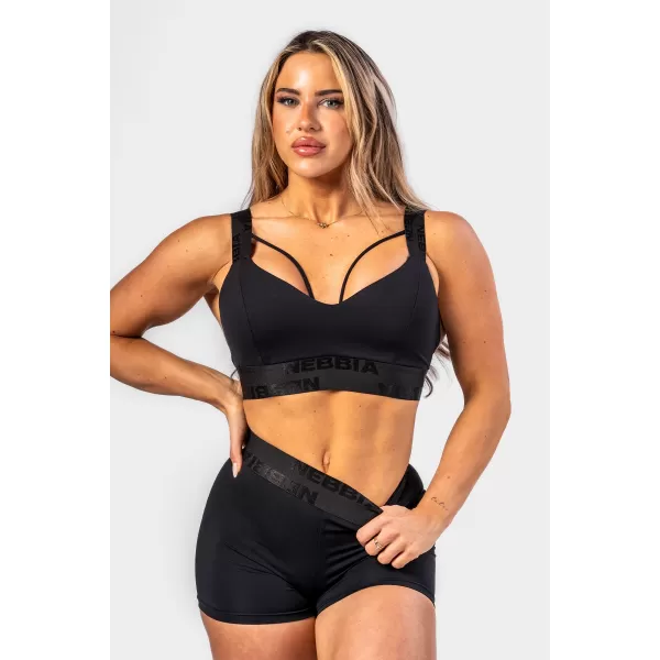  Damen-Sport-BH mit Verstärkung INTENSE Iconic 844 BLACK Nebbia 