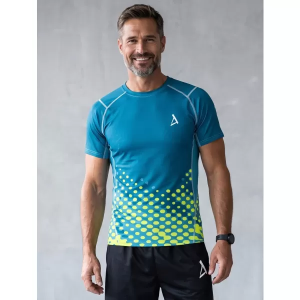  Funktionelle Kompression von Männern t -Shirt Premium ALTISPORT VOJ/ALM109TR04 EMERALD-FLUO 