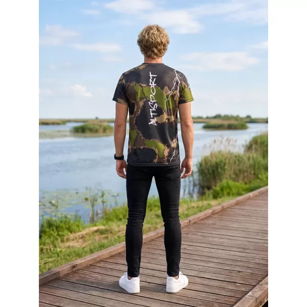  Männer funktionaler T -Shirt Premium ALTISPORT VOJ/ALM113TR01 MILITÄR 
