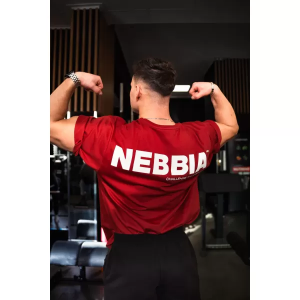  Übergroßes T-Shirt GYM ESSENTIALS 381 DARK RED Nebbia 
