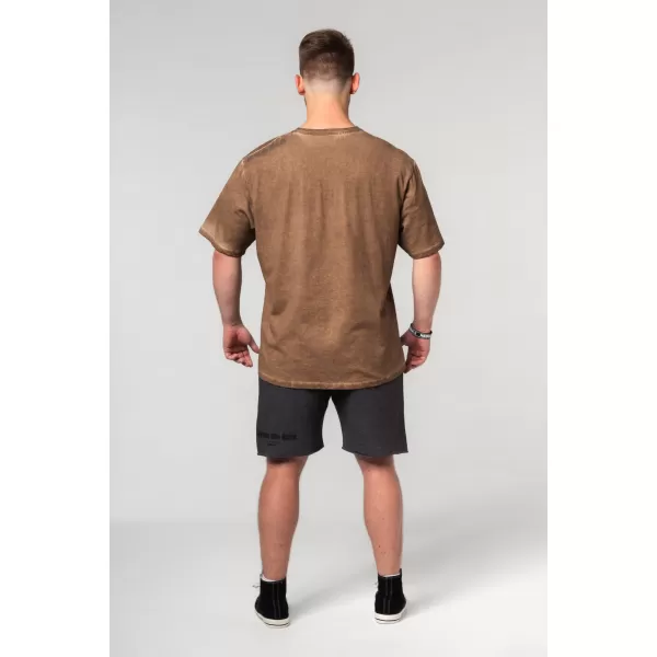  Ausgewaschenes, übergroßes T-Shirt HERITAGE 355 HELLBRAUN Nebbia 