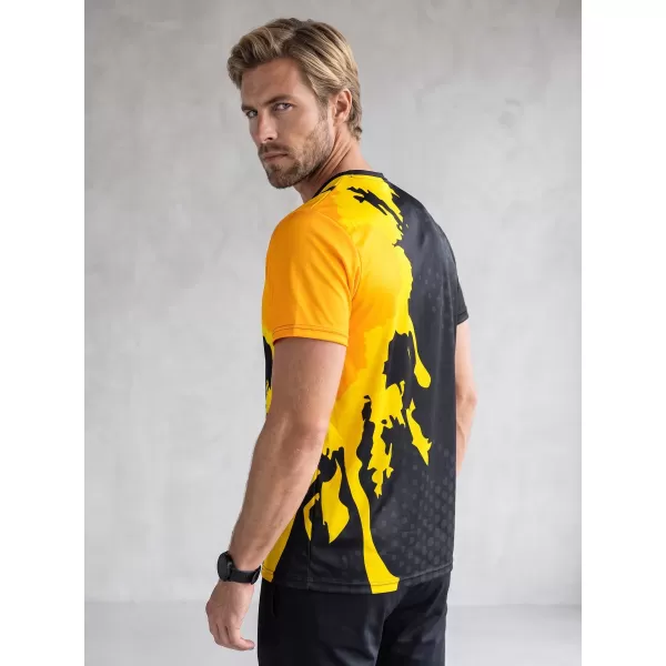  Männer funktionaler T -Shirt Premium ALTISPORT VOJ/ALM112TR01 SCHWARZFLUO ORANGE 