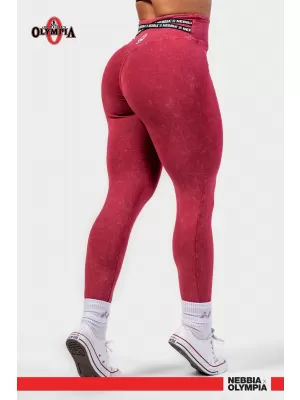 Gewaschene Leggings mit hoher Taille LEGACY 777 RED Nebbia