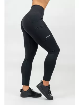 Leggings mit hoher Taille LEG DAY GOALS 248 SCHWARZ Nebbia