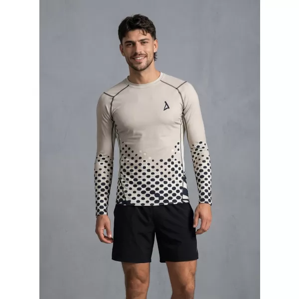  Funktionelle Kompression t -Shirt von Männern mit langarmiger Prämie ALTISPORT VOJ/ALM109TR03 HELLBRAUN 