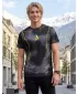 Männer funktionaler T -Shirt Premium ALTISPORT VOJ/ALM113TR01 SCHWARZFLUO GELB