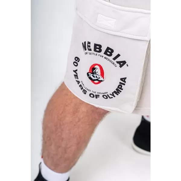  Gewaschene, lockere Cargo-Shorts LEGACY 787 HELLGRAU Nebbia 