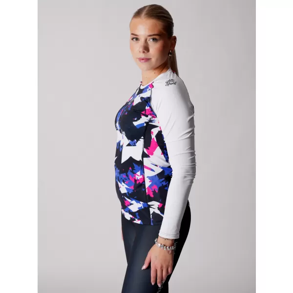  Frauen funktionales t -Shirt mit langen Ärmeln Premium ALTISPORT VOJ/ALW110TR03 VIOLETT -WEIß 